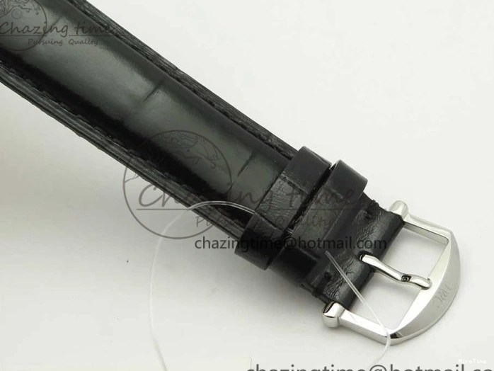 MIROTIME 0419 Portofino Automatic SS FKF 1:1 Best Edition White Dial SS Markers on Black Leather Strap A QuickDry 7138